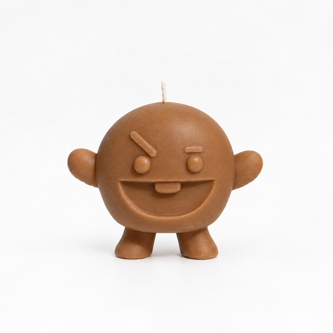 Vela Shooky marrón del Pack BTS