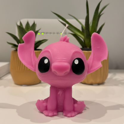 Vela Stitch Rosa Aromática